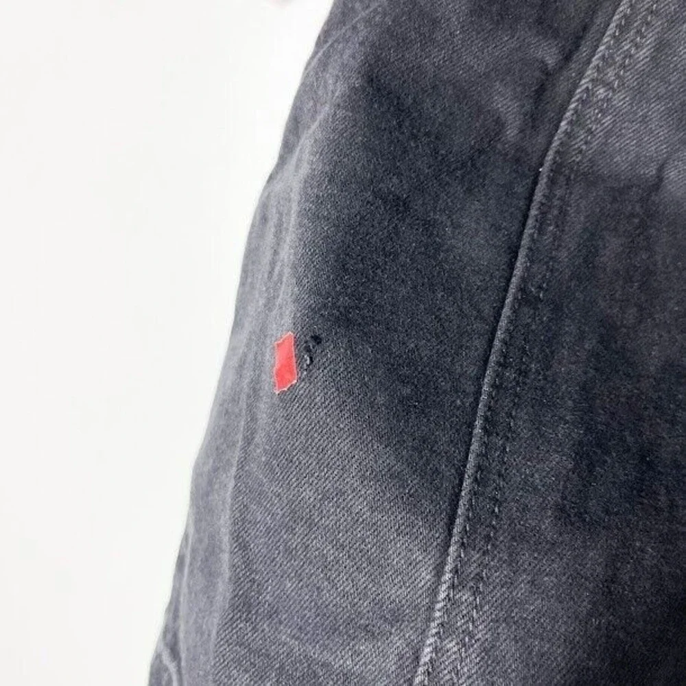 GRLFRND Womens Black Margo Denim Dress Button Distressed Stretch Dress Sz Small - Picture 7 of 11